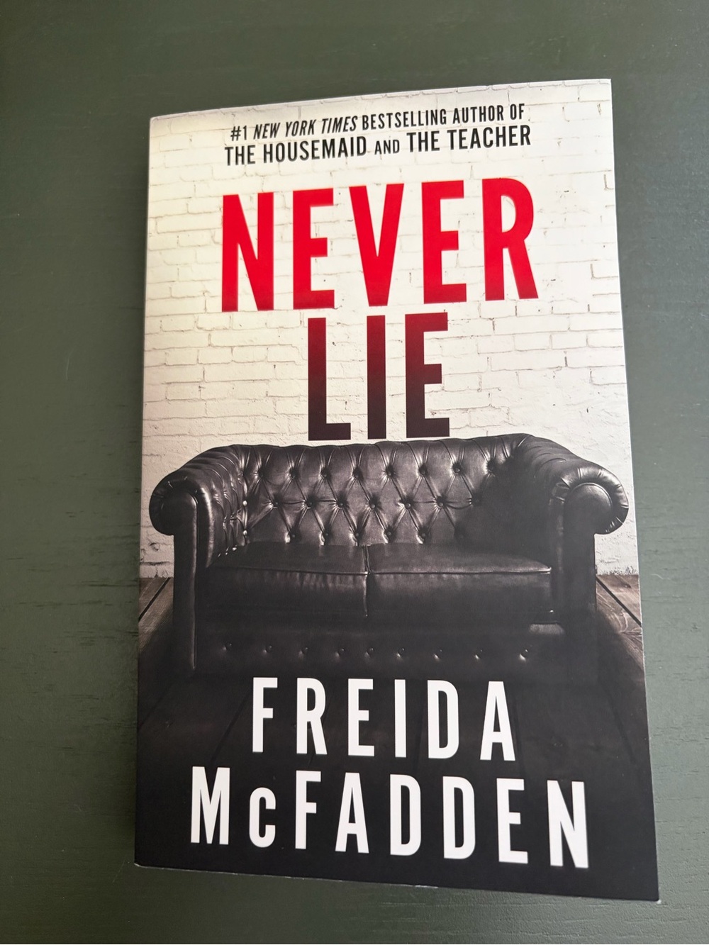 Never Lie by Freida McFadden Paperback Novel